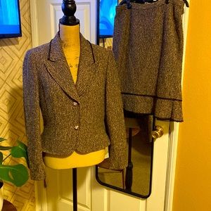Tweed jacket and matching skirt